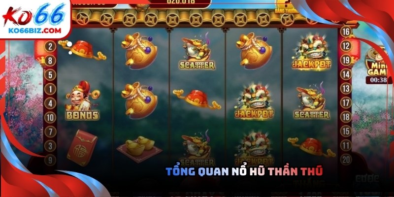 Giao diện nổ hũ thần thú với hệ thống linh thú đặc trưng