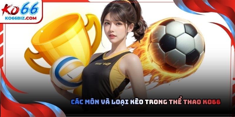 Các môn và loại kèo trong thể thao Ko66 mới nhất